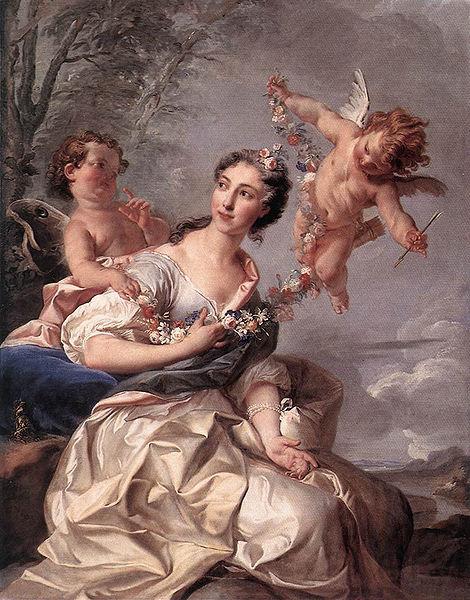 COYPEL, Noel Nicolas Portrait of Madame de Bourbon Spain oil painting art